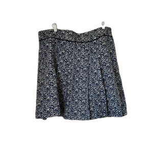Esprit blue floral lined cotton mini skirt. Size 14
